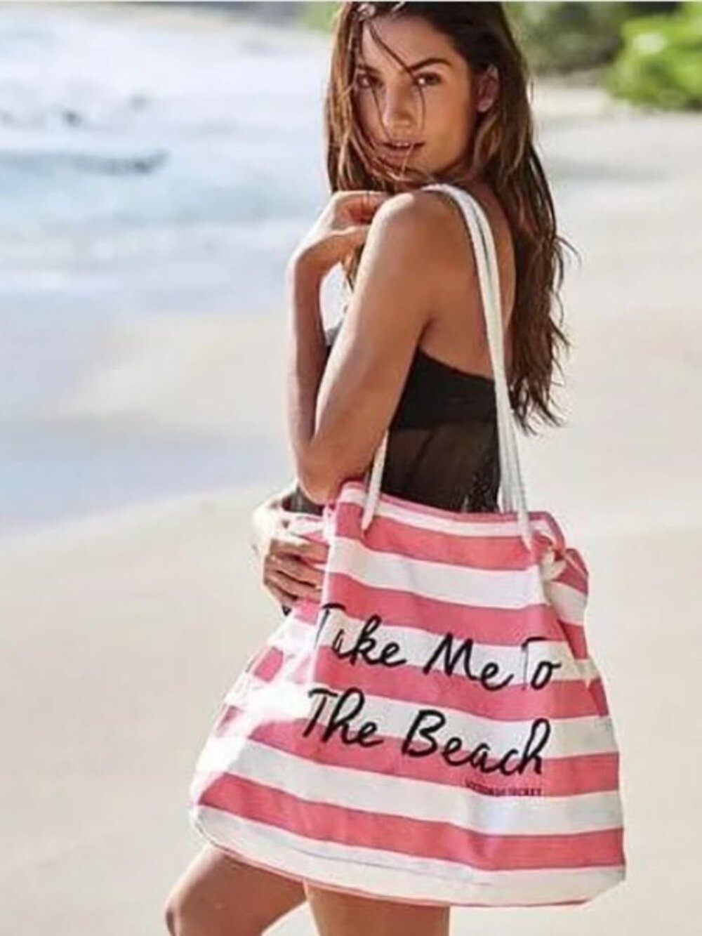 **Moving Sale** Victoria's Secret "Take Me to the Beach" Striped Bag